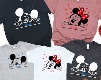 Custom Mickey Shirt,Name Shirt For Kids,Personalized Minnie Mouse Shirt,Shirt For Family, Customized Minnie Mouse,Gift for Kids,Family Gifts