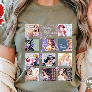Retro In My Disney Princess Era Shirt, Disney All Princess Quotes Tee, Tiana Ariel Elsa Rapunzel Belle Jasmine Tee, Magic Kingdom Girl Trip