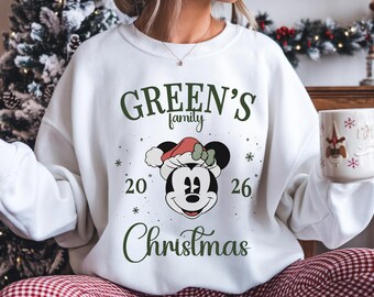 Custom Disney Christmas Shirt, Personalized 2026 Disney Christmas Shirt, Matching Disney Christmas Family Shirt, Disney Christmas Squad Tees