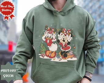Minnie and Daisy Sweatshirt, Disney Christmas Shirt, Disney Gift Shirt, Minnie Mouse Christmas Shirt, Christmas Party Shirt