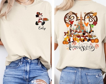 2025 Disney Mickey And Friends Thanksgiving Shirt,Thanksgiving Fall Trip,Disney Family Thanksgiving Matching Disney Gift Shirt,Disney Custom