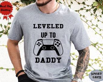 Camiseta de futuro papá, camiseta de nivel superior para papá, camiseta de nuevo papá, el jugador 2 ha ingresado al juego, camiseta a juego para papá y bebé, camiseta de regalo para papá