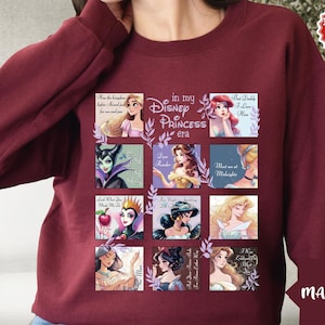 Retro In My Disney Princess Era Shirt, Disney All Princess Quotes Tee, Tiana Ariel Elsa Rapunzel Belle Jasmine Tee, Magic Kingdom Girl Trip