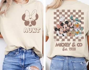 Retro Mickey Minnie Shirts, Retro Mickey and Friends Shirt, Retro Disney Trip Shirt, Checkered Mickey Shirt, Disney Family Vacation Shirt