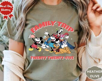 Chemise voyage Disney rétro 2025, chemise Disney, chemise Disneyworld, chemise voyage Disney, chemise assortie famille Disney, chemise vacances Disney