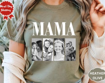 Camiseta con foto de mamá personalizada, regalo personalizado para el día de la madre, regalo para mamá, regalo personalizado para MAMÁ, camiseta con foto imprimible para el día de la madre, regalo para la abuela
