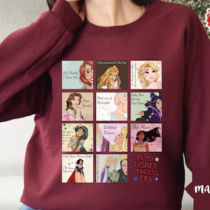 Retro In My Disney Princess Era Shirt, Disney All Princess Quotes Tee, Tiana Ariel Elsa Rapunzel Belle Jasmine Tee, Magic Kingdom Girl Trip