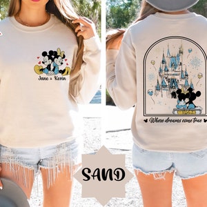Retro DisneyWorld Mickey Minnie Valentine Shirt, Where Dreams Come True, Disneyland Valentine Couple Shirt, Honeymoon Shirt, Magic Kingdom