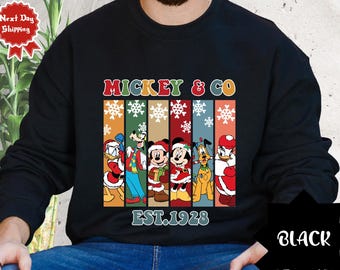 Disney & Co Est. 1928 Shirt, Mickey and Friends Christmas Shirt, All Disney Characters Christmas Shirt,Disney Christmas Shirt