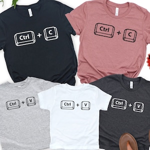 Kopieren Sie Paste Shirt, lustige Vatertag passende Shirts, Familien T-Shirt, Vatertag Shirt, Vater Mutter Tagesgeschenk, Vater Shirt