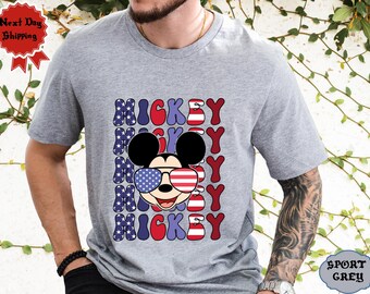 Disney 4 juli-shirt, Mickey and Friends Party in the USA-shirt, Disneyland Patriotic Tee, American Lover-T-shirt, magische onafhankelijkheidsdag