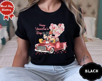 Minnie and Mickey Happy Valentines Day shirt, Minnie Couple Shirt, Mickey Valentines Shirt, Valentines Day  Gift for Her