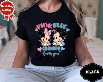 Camiseta de revelación de género de Mickey y Minnie, camiseta de Disney Keeper of the Gender, camiseta de revelación de género, niño o niña, camiseta para mamá primeriza, camisetas para fiesta de género