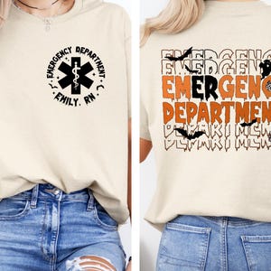 Emergency Department Halloween Shirt, Custom Halloween Er Nurse Shirt, Emergency Nurse Shirt, Er Halloween Shirt Gift For Nurse,