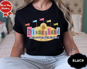 Camiseta Disneyland Est. 1955, Camiseta retro Disneyland, Camiseta Disneyland 1955, Camisetas retro Disney, Camiseta retro Disney