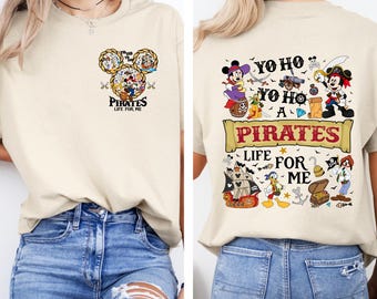 Yo Ho Yo Ho A Pirate's Life For Me, Disney Pirates of, Caribbean T-Shirt, Mickey and Minnie Disney Cruise T-Shirt, Disney Pirate Cruise