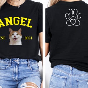 Pet  tshirt Using Photo, Custom Dog Shirt,  Cat Crewneck, Gift For Pet Owner, Personalized Pet Gift, Dog Mom Gift