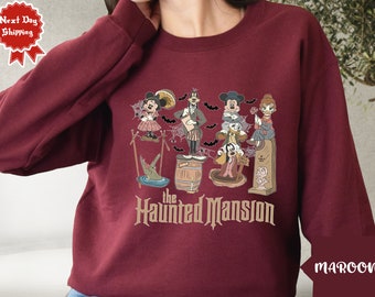 The Haunted Mansion Retro Comic Sweatshirt,2025 Halloween Sweatshirt, Haunted Mansion hoodie, Halloween Gifts, Haunted Mansion 1969 hoodie