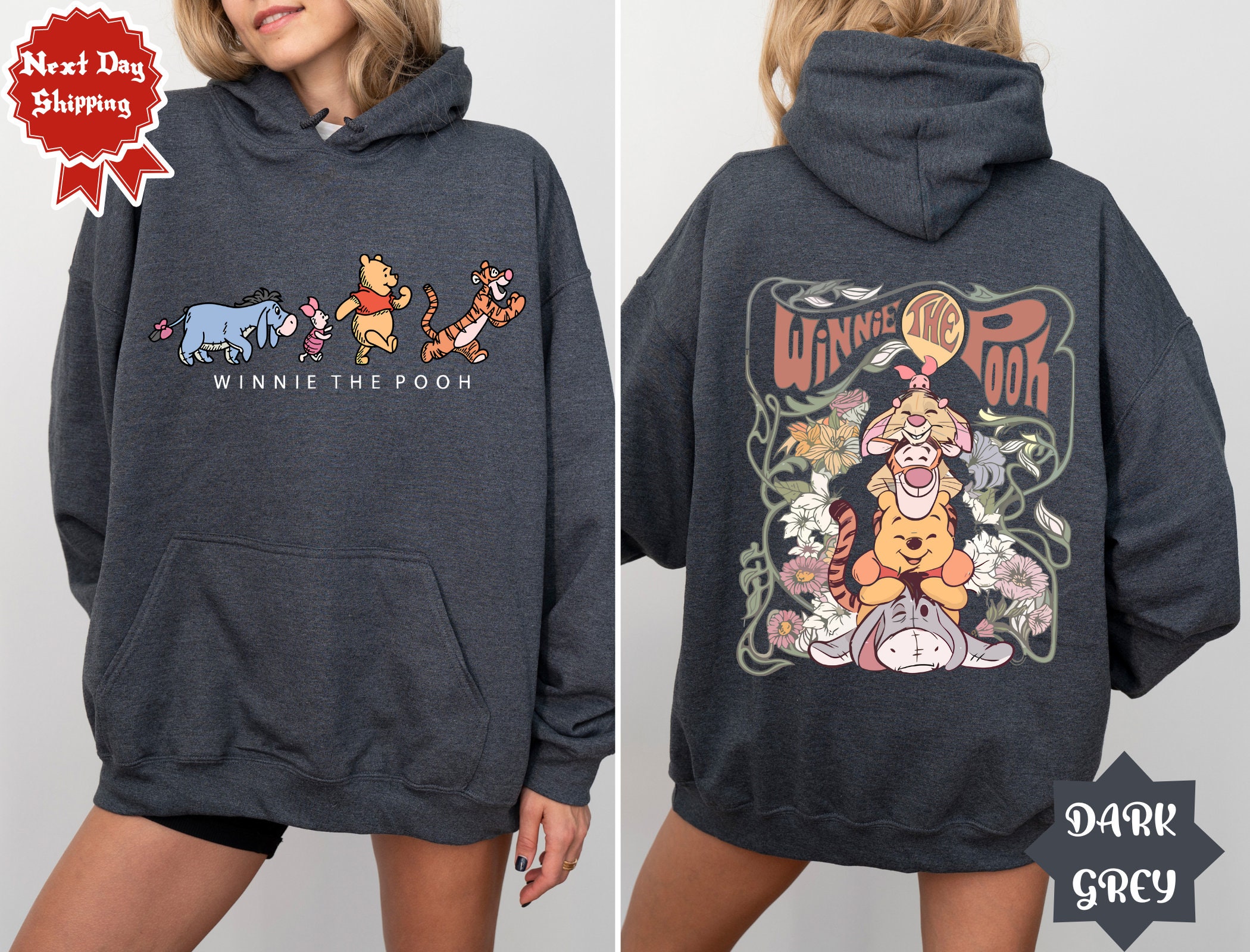 Retro Winnie the Pooh Sweatshirt, Pooh and Friends Sweatshirt