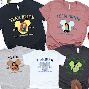 Personalized Disney Princess Bride Team Bride shirt, Disney Bride To Be Shirt, Bachelorette Party Shirt, Bride Squad Princess shirts