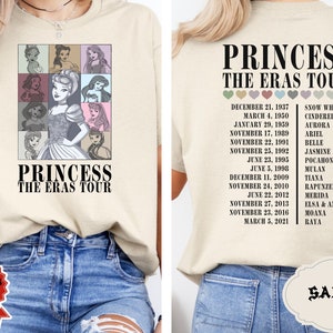 Princess Eras Tour Shirt, Disney Princess Tour Tee, Disney Princess Characters Shirt, Disney Girl Trip Shirt, Disneyland Shirt