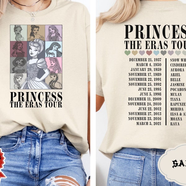 Princess Era Tour Shirt, Disney Princess Tour Tee, Disney Princess Characters Shirt, Disney Girl Trip Shirt, Disneyland Shirt