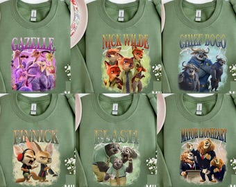 Disney Zootopia 2 Characters Bootleg  Shirt, Judy Hopps Nick Wilde Gary De'Snake Tee, Zootropolis, Disneyland Family 2026 Trip Shirt