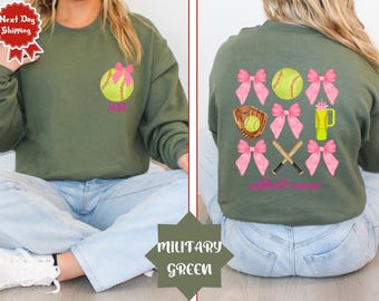 Softball Mama Pink Bow Shirt, Coquette Softball Shirt, Coquette Bows Shirt, Softball Mama Shirt, Pink Bow Softball Shirt, Game Day Shirt
