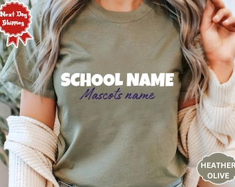 Benutzerdefinierte Schult-shirt, benutzerdefinierter Text Shirt, Schullogo-Shirt, Team Maskottchen-Shirt, Schulhemden, benutzerdefiniertes Schulhemd, Schulgeist-Hemden