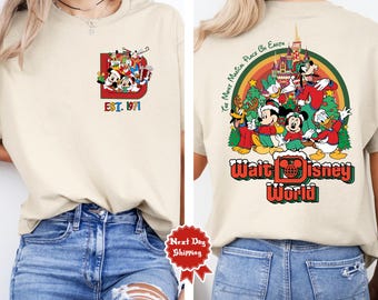 Camiseta navideña de Mickey y sus amigos, camiseta del viaje navideño de Disney, camiseta de la fiesta navideña de Mickey 2026, sudadera navideña de Minnie