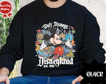 Retro Walt Disney's Disneyland All Characters Shirt, Disneyland Shirt, Personalized Disney Tee, Disney Family Trip Shirt, Mickey and Friends