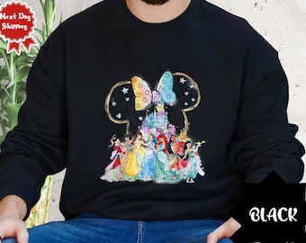 Disney Princess Castle Shirt, Disney Vacation Shirt, Disney Watercolor Tee, Disney Girls Trip, Disney Castle Gift Hoodie