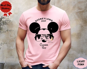 Disneyland Personalized Family T-shirt Group Family Holiday Vacation Disneyworld | Custom Name Text | Mickey Minnie Adult Kids Tees All Size