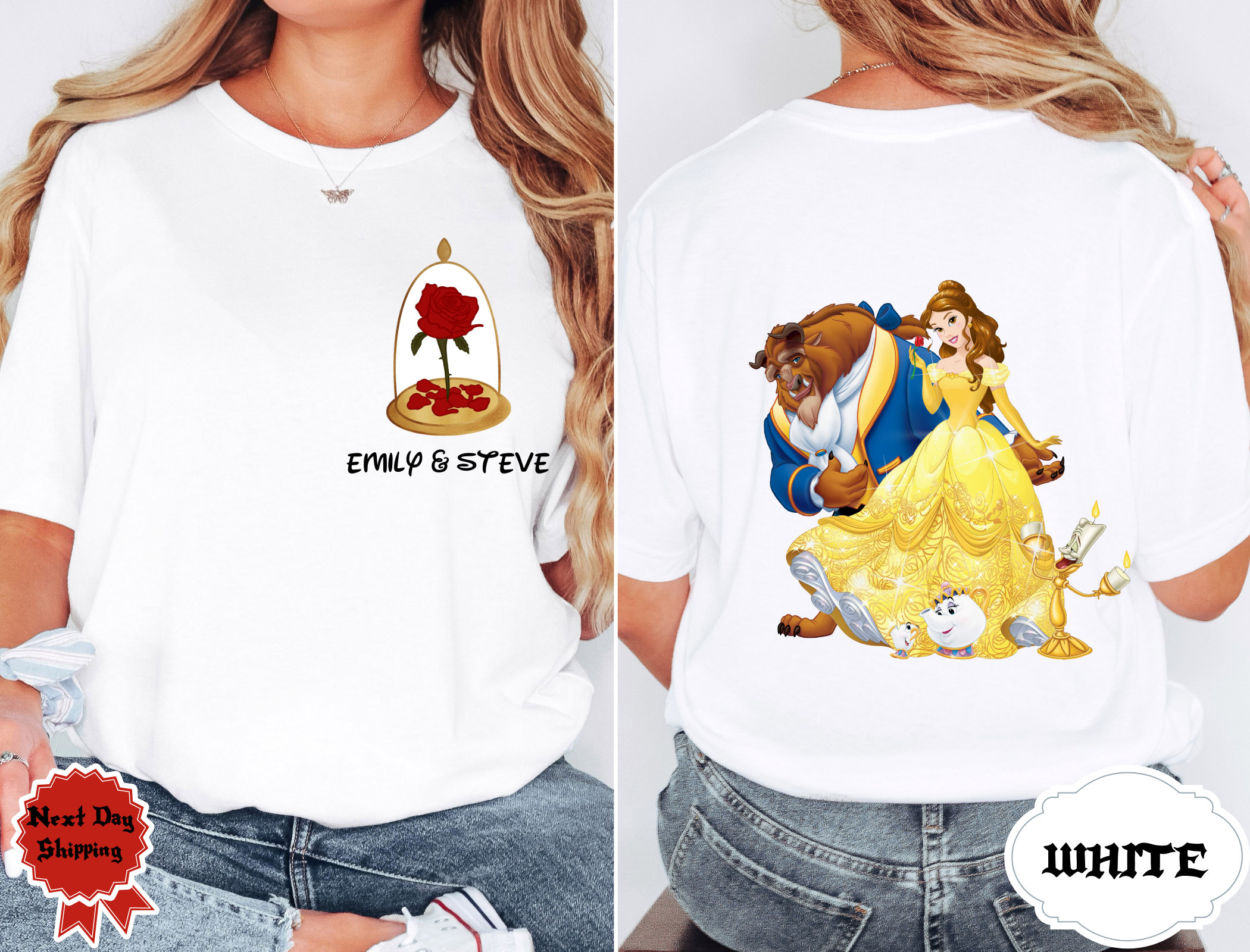 Beauty And The Beast Inspired, Belle Princess Rose, Beauty Belle Shirt, Family Vacation Disney Matching Tee, Disney family matching shirt