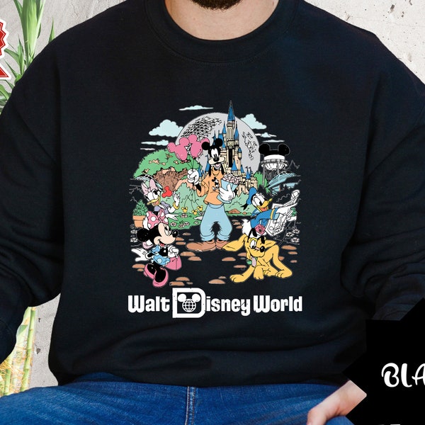 Retro Walt Disney World shirt,  Disneyworld Shirt, Mickey And Friends, Magic Kingdom Shirt, Disney Family Shirts