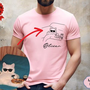 Custom Pet Portrait  Shirt Outline Photo T-shirt Pet Owner Line Art Portrait from Photo Dog Line Art Tee Cat Outline Sweater