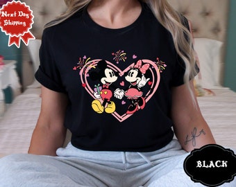 Mickey And Minnie Love Shirt, Disney Shirt, Valentines Day Shirt, Valentines Love Tee, Disneyland Castle Shirt