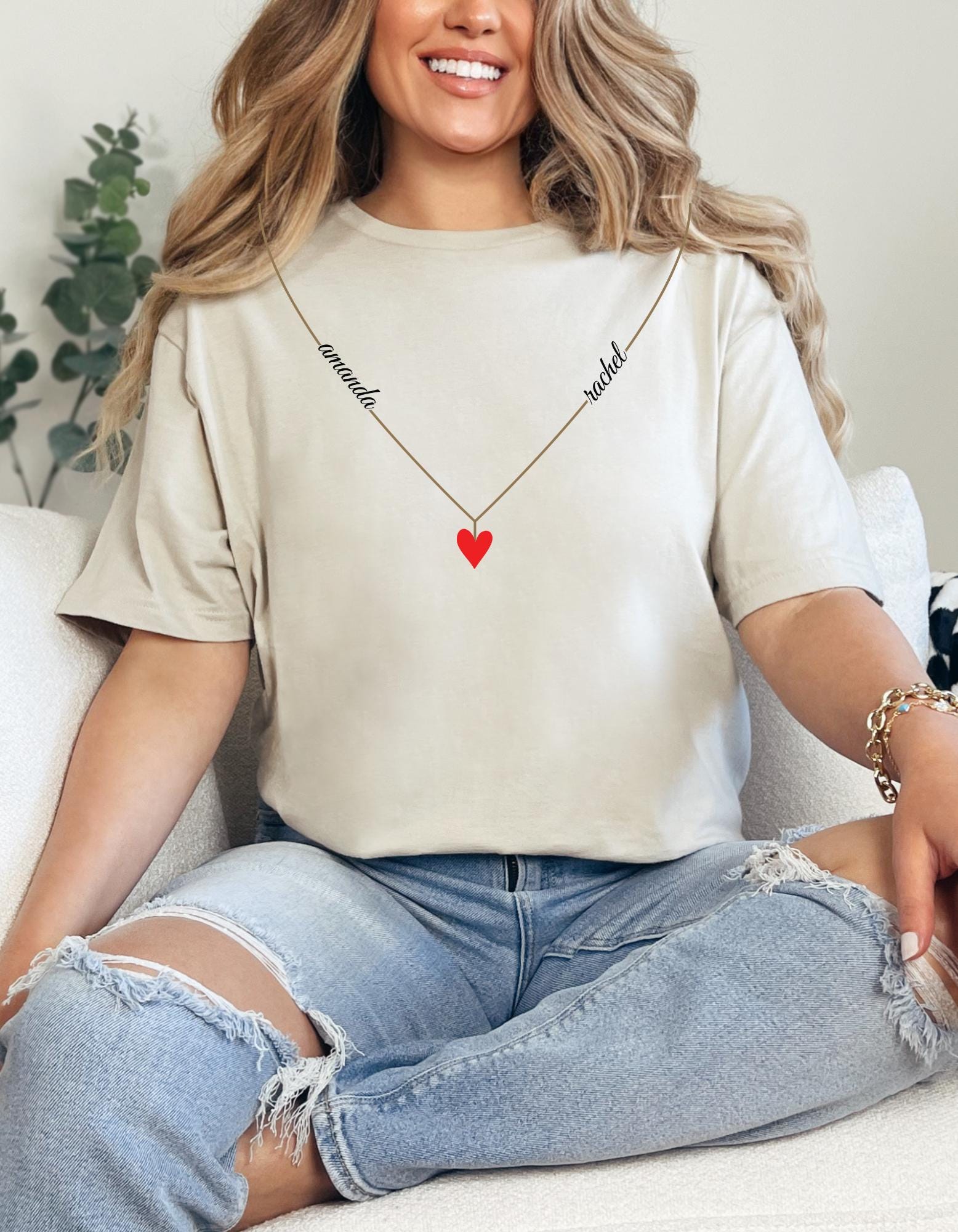Custom Mama T-shirt with Kid Name on neck, Personalized Mom shirt, Minimalist Momma SHIRT, Christmas Gift for Mom, Gift for Her