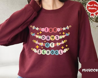 100 Days of School Sweatshirt, 100 Days of School Hoodie, School Shirt, School Sweatshirt, School Hoodie, Back To School Gift, Teacher Gift