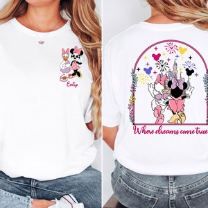 Retro Disneyworld Mickey Minnie Valentine Shirt, wo Träume wahr werden, Disneyland Valentine Paar Shirt, Flitterwochen Shirt, Magic Kingdom
