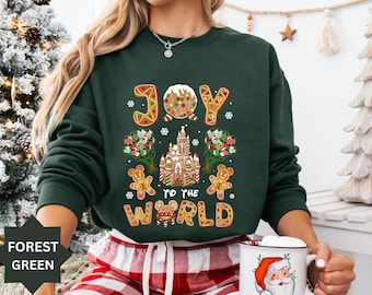 Joy to the World, Disney Christmas Sweatshirts, Disney Xmas Shirt, Matching Disney Xmas Shirts, Family Xmas Shirts, Disney on Christmas