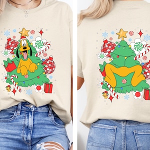 2-Sided Disney Mickey Mouse Christmas Tree Lights Shirt, Mickey and Friends, Mickey's Very Merry Christmas Party 2026,Christmas Matching Tee