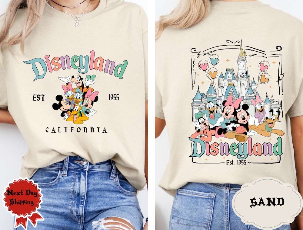 Disneyland California T Shirt, Disneyland Est. 1955 Shirt, Disneyworld Shirt, Disney Shirt, Mickey And Friends Shirt, Disney Family Shirt Rughing