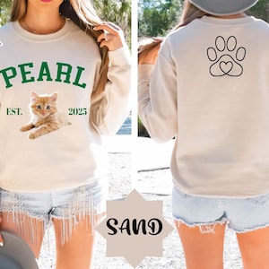 Pet  Sweatshirt Using Photo, Custom Dog Shirt,  Cat Crewneck, Gift For Pet Owner, Personalized Pet Gift, Dog Mom Gift