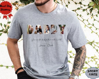 DAD Photo Shirt | DADDY Photo Shirt | Father's Day Photo Collage | Custom Dad Shirt | Personalized Shirt For Dad | Father's Day Custom Gift