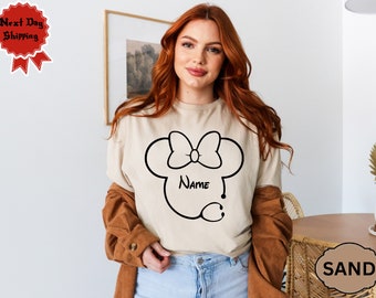 Personalized Disneyland Shirt, Customize Disney Trip T-shirt, Mickey Mouse With Name, Minnie Mouse With Name, Gift For Woman, Disney Shirt