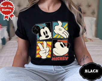 Klassisches Mickey Shirt, Mickey Shirt, Mickey Peace-Zeichen Shirt, lustiges Mickey Shirt, Disney, lustiges Magie Shirt, Familienreise T-Shirt, Disney Reise