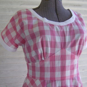 SALE! Pink Gingham 50&#39;s Retro Dress, Rockabilly Style dress, 50&#39;s Swing Dress, Rockabilly Fashion