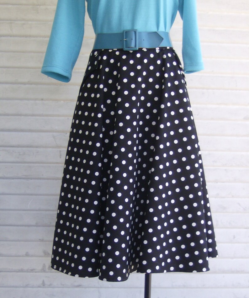 polka dot swing skirt