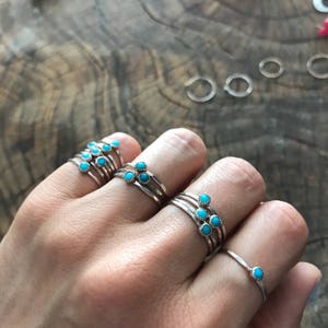 SALE Tiny Tahoe Turquoise Stacking Ring image 5